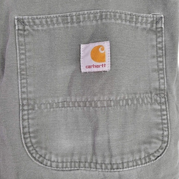 Carhartt Pants Green Heavy Canvas Size 40X30 Relaxed Work Straight Leg Cotton - Picture 5 of 9